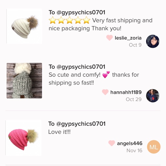 C.C Gray Double Pom Beanie Cable Knit Fuzzy - Picture 3 of 4